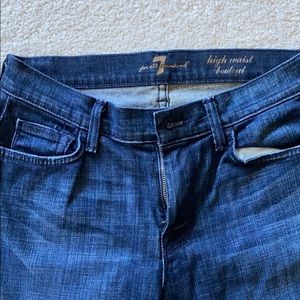 7 for all mankind high waist bootcut jeans